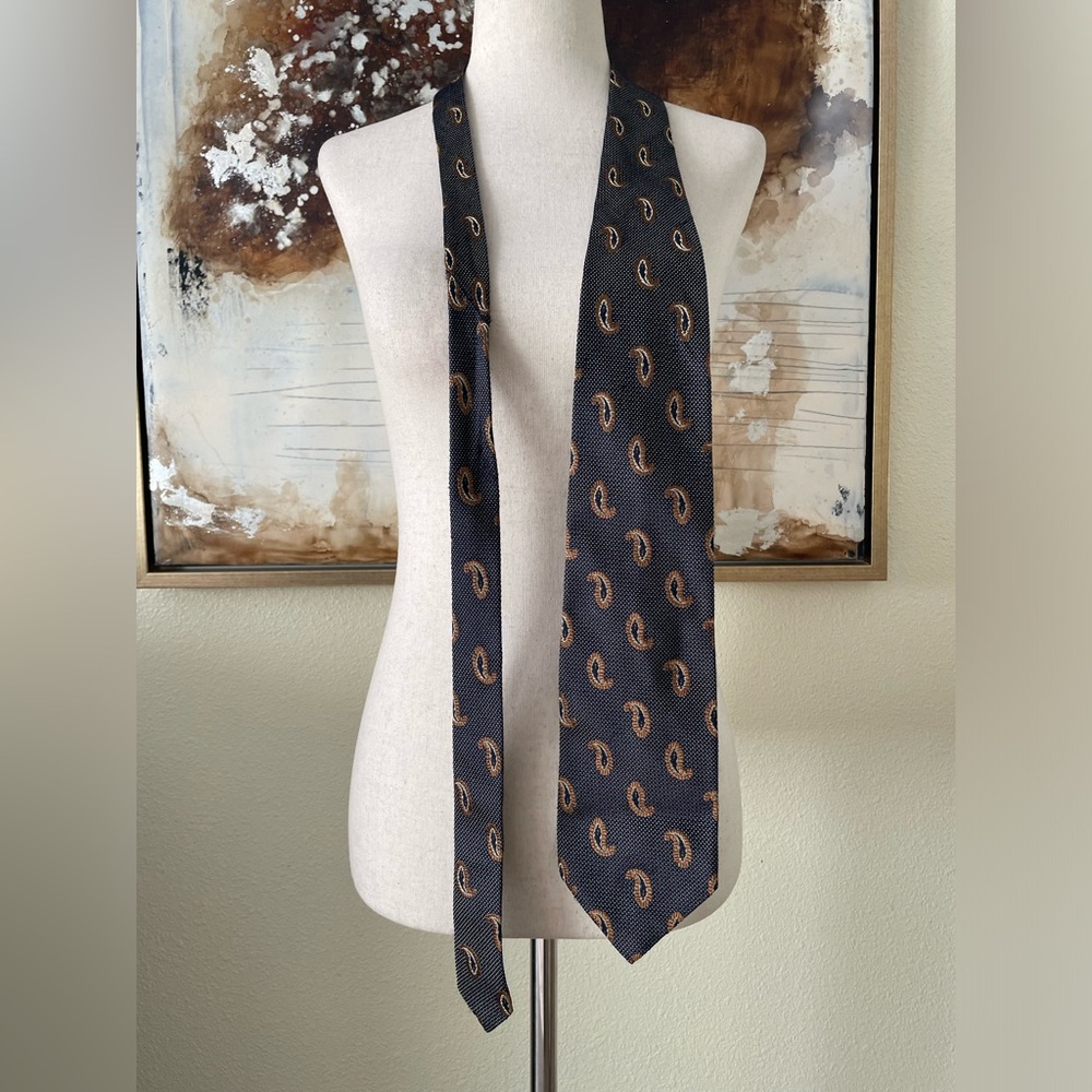 Rare Vintage PROCHOWNICK Paisley 100% Seta / Silk Mens neck tie ~